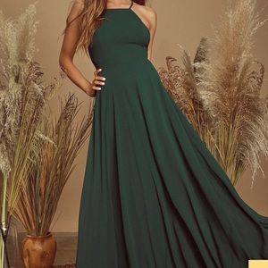 Lulus Mythical Kind of Love Green Maxi Dress (Size L)